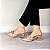 MULE SALTO GEOMETRICO COURO NUDE CLARO CONFORTAVEL - Imagem 3