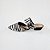 MULE SALTO BLOCO COURO ZEBRA PRETO CONFORTAVEL - Imagem 1