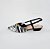 SCARPIN SALTO BLOCO COURO ZEBRA PRETO CONFORTAVEL - Imagem 1