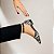 SCARPIN SALTO BLOCO COURO ZEBRA PRETO CONFORTAVEL - Imagem 5