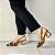 SCARPIN SALTO GEOMETRICO COURO ONCA CARAMELO CONFORTAVEL - Imagem 6
