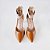 SCARPIN SALTO FINO COURO CARAMELO NUDE CLARO CONFORTAVEL - Imagem 5