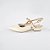 SCARPIN SALTO BLOCO COURO OFF WHITE CONFORTAVEL - Imagem 1