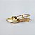 SCARPIN SALTO FINO COURO DOURADO CONFORTAVEL - Imagem 1