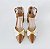 SCARPIN SALTO BLOCO COURO MARROM NUDE CLARO DOURADO CONFORTAVEL - Imagem 3