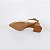SCARPIN SALTO BLOCO COURO MARROM NUDE CLARO DOURADO CONFORTAVEL - Imagem 6