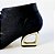 BOTA SALTO GEOMETRICO COURO PRETO CONFORTAVEL - Imagem 3