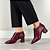 BOTA SALTO BLOCO COURO MARSALA CONFORTAVEL - Imagem 4