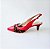 SCARPIN SALTO FINO COURO VERMELHO ONCA CONFORTAVEL - Imagem 1