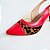 SCARPIN SALTO FINO COURO VERMELHO ONCA CONFORTAVEL - Imagem 3