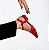 SCARPIN SALTO BLOCO COURO VERMELHO CAMPARI CONFORTAVEL - Imagem 5
