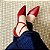 SCARPIN SALTO FINO COURO VINHO CONFORTAVEL - Imagem 4
