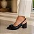 SCARPIN SALTO BLOCO COURO PRETO CONFORTAVEL - Imagem 3