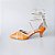 SCARPIN SALTO FINO COURO LARANJA OFF WHITE CONFORTAVEL - Imagem 1
