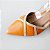 SCARPIN SALTO FINO COURO LARANJA OFF WHITE CONFORTAVEL - Imagem 3