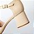 SCARPIN SALTO BLOCO COURO NUDE CLARO CONFORTAVEL - Imagem 6