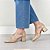 SCARPIN SALTO BLOCO COURO NUDE CLARO CONFORTAVEL - Imagem 5