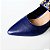 SCARPIN SALTO GEOMETRICO COURO AZUL MARINHO CONFORTAVEL - Imagem 5