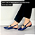 SCARPIN SALTO GEOMETRICO COURO AZUL MARINHO CONFORTAVEL - Imagem 7
