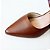 SCARPIN SALTO BLOCO COURO MARROM CONFORTAVEL - Imagem 5