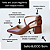SCARPIN SALTO BLOCO COURO MARROM CONFORTAVEL - Imagem 2
