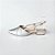 SCARPIN SALTO BLOCO COURO PRATA CONFORTAVEL - Imagem 1