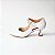 SCARPIN SALTO TACA COURO BRANCO CONFORTAVEL - Imagem 1