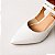 SCARPIN SALTO TACA COURO BRANCO CONFORTAVEL - Imagem 5