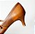 SCARPIN SALTO FINO COURO CARAMELO MARROM CONFORTAVEL - Imagem 5