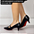 SCARPIN SALTO FINO COURO CARAMELO MARROM CONFORTAVEL - Imagem 8