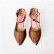 SCARPIN SALTO FINO COURO MARROM VERMELHO CAMPARI CONFORTAVEL - Imagem 3