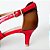 SCARPIN SALTO FINO COURO MARROM VERMELHO CAMPARI CONFORTAVEL - Imagem 4