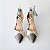 SCARPIN SALTO TACA COURO CINZA PRATA OFF WHITE CONFORTAVEL - Imagem 3