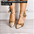 SCARPIN SALTO TACA COURO CINZA PRATA OFF WHITE CONFORTAVEL - Imagem 8