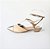 SCARPIN SALTO FINO COURO NUDE CLARO PRATA VELHA CONFORTAVEL - Imagem 1