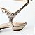 SCARPIN SALTO FINO COURO NUDE CLARO PRATA VELHA CONFORTAVEL - Imagem 5