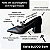 SCARPIN SALTO BLOCO COURO PRETO CONFORTAVEL - Imagem 2
