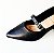 SCARPIN SALTO BLOCO COURO PRETO CONFORTAVEL - Imagem 6