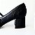 SCARPIN SALTO BLOCO COURO PRETO CONFORTAVEL - Imagem 7