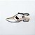 SCARPIN SALTO BLOCO COURO METALIZADO GRAFITE CONFORTAVEL - Imagem 1