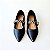 SCARPIN SALTO BLOCO COURO PRETO CONFORTAVEL - Imagem 4
