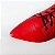 BOTA SALTO BLOCO COURO VERMELHO CAMPARI CONFORTAVEL - Imagem 5