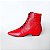 BOTA SALTO BLOCO COURO VERMELHO CAMPARI CONFORTAVEL - Imagem 1
