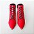 BOTA SALTO BLOCO COURO VERMELHO CAMPARI CONFORTAVEL - Imagem 6
