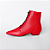 BOTA SALTO BLOCO COURO VERMELHO CAMPARI CONFORTAVEL - Imagem 1