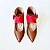 BOTA SALTO BLOCO COURO MARROM VERMELHO CAMPARI CONFORTAVEL - Imagem 3