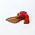 BOTA SALTO BLOCO COURO MARROM VERMELHO CAMPARI CONFORTAVEL - Imagem 7