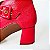 BOTA SALTO BLOCO COURO MARROM VERMELHO CAMPARI CONFORTAVEL - Imagem 5