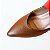 BOTA SALTO BLOCO COURO MARROM VERMELHO CAMPARI CONFORTAVEL - Imagem 6