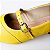SCARPIN SALTO TACA COURO AMARELO CONFORTAVEL - Imagem 4